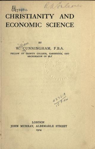 Cover for Christianity and economic science