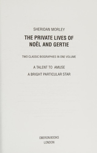 Cover for The private lives of Noël and Gertie