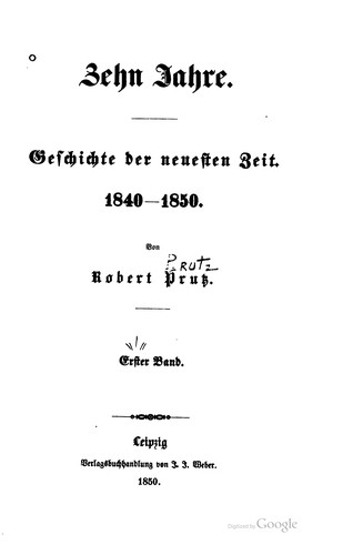 Cover for Zehn jahre.