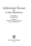 Cover for Das mittelrheinische Passionsspiel der St. Galler Handschrift 919