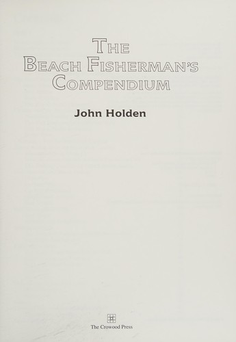 Cover for Beach Fisherman's Compendium