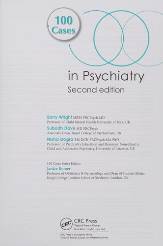 Cover for 100 Cases in Psychiatry, Second Edition