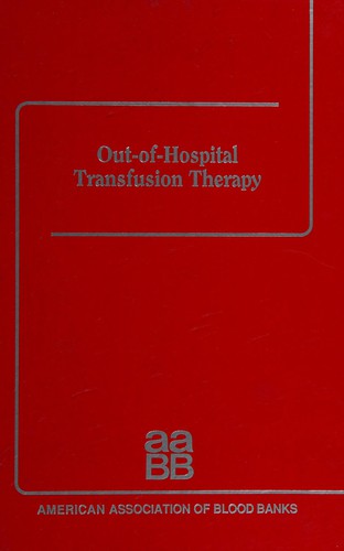 Cover for Out-of-hospital transfusion therapy