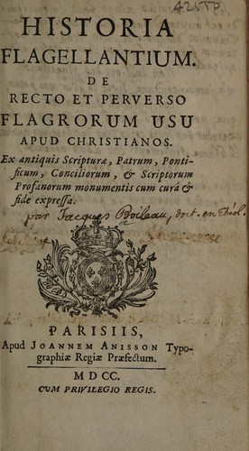 Cover for Historia flagellantium