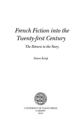 Cover for French fiction into the twenty-first century