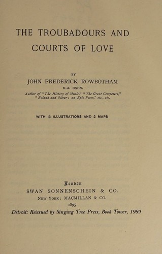 Cover for The troubadours and courts of love