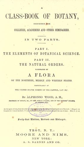 Cover for class-book of botany : designed for colleges, academies, and other seminaries : in two parts