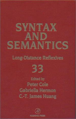 Cover for Long Distance Reflexives, Volume 33 (Syntax and Semantics)