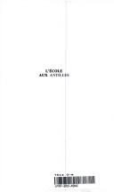 Cover for L' école aux Antilles