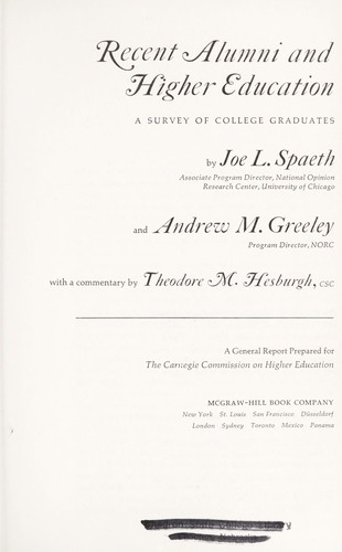 Cover for Recent alumni and higher education