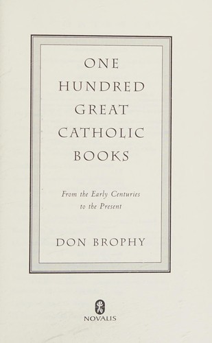 Cover for One hundred great Catholic books