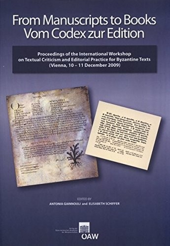 Cover for From manuscripts to book [sic]