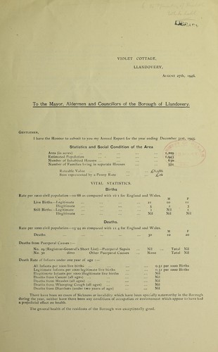 Cover for [Report 1945]