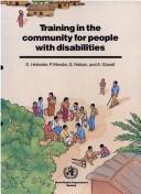 Cover for Training in the community for people with disabilities