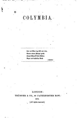 Cover for Colymbia.