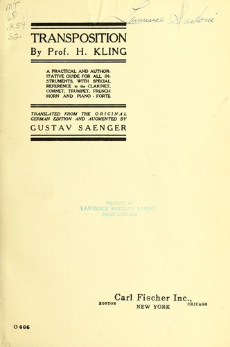 Cover for Transposition