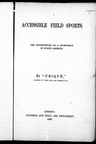 Cover for Accessible field sports
