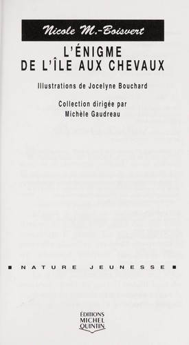 Cover for L'enigme de l'ile aux chevaux
