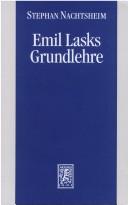 Cover for Emil Lasks Grundlehre