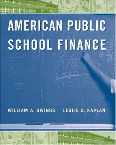 Cover for American Public School Finance