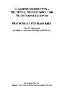 Cover for Römische Inschriften - Neufunde, Neulesungen und Neuinterpretationen. Festschrift für Hans Lieb
