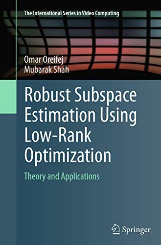 Cover for Robust Subspace Estimation Using Low-Rank Optimization