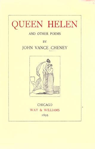 Cover for Queen Helen, and other poems