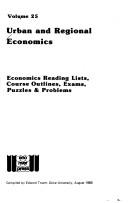 Cover for Urban and Regional Economics
