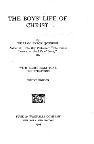 Cover for The boys' life of Christ