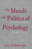 Cover for The morals and politics of psychology