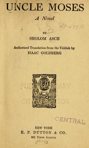 Cover for Uncle Moses