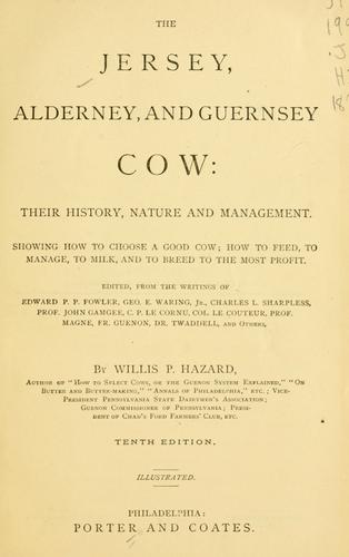 Cover for The Jersey, Alderney, and Guernsey cow