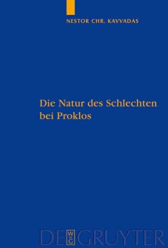 Cover for Die Natur des Schlechten bei Proklos