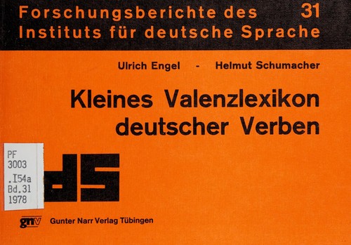 Cover for Kleines Valenzlexikon deutscher Verben