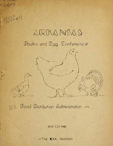 Cover for Arkansas Poultry and Egg Conference ... May 10, 11, 1943
