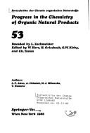 Cover for Progress in the Chemistry of Organic Natural Products/Fortschritte Der Chemie Organischer Naturstoffe