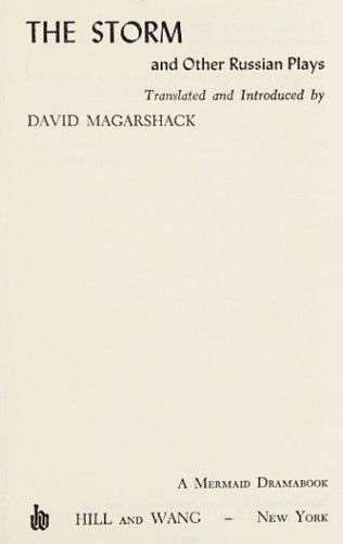 Cover for The Storm and other Russian plays