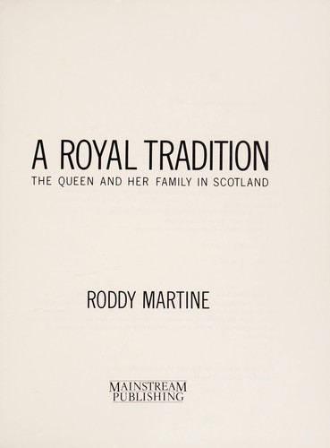 Cover for A royal tradition