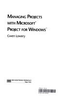 Cover for Managing projects with Microsoft Project for Windows