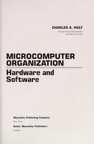 Cover for Microcomputer organization