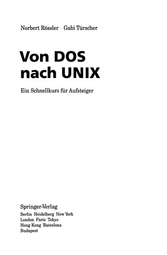 Cover for Von DOS nach UNIX