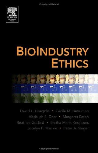 Cover for BioIndustry ethics