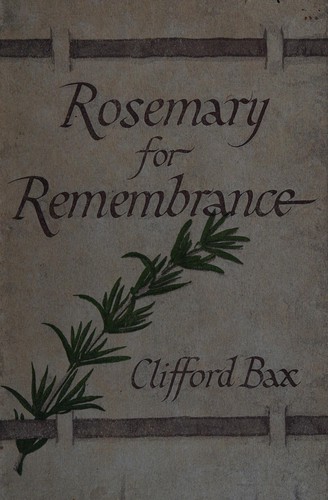 Cover for Rosemary for remembrance.