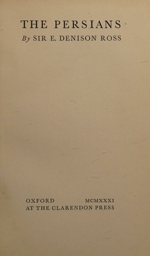 Cover for The Persians,