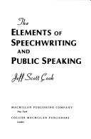 Cover for The elements of speechwriting and public speaking