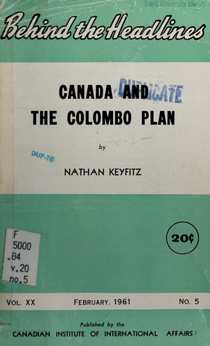 Cover for Canada and the Colombo plan