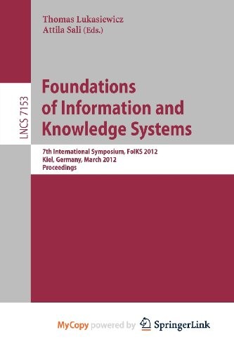 Cover for Foundations of Information and Knowledge Systems