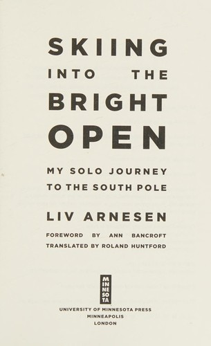 Cover for Skiing into the Bright Open