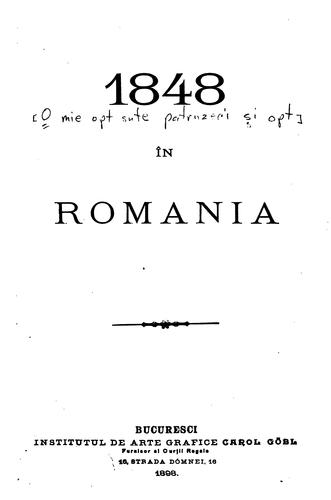 Cover for 1848 [i.e. o mie opt sute patruzeci si opt] in Romania