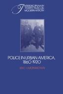 Cover for Police in urban America, 1860-1920